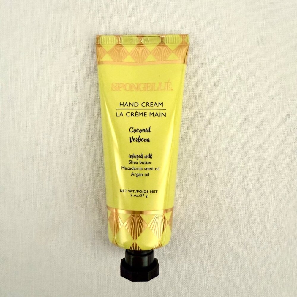Spongelle Coconut Verbena Hand Cream 2oz Shea Macadamia Argan New Full Size